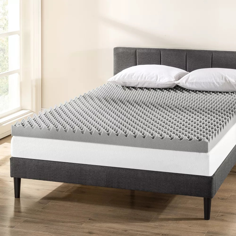Graphite Infused Memory Foam Mattress Topper Bamboo Cover 8cm