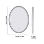 Oval LED Bathroom Mirror with Demister
