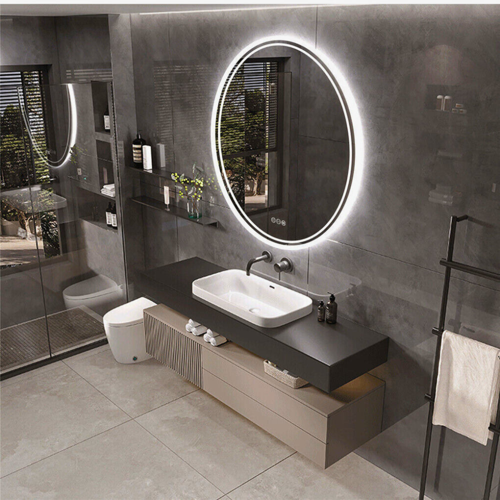 Dimmable and Anti-fog Touch Screen LED Light Mirror