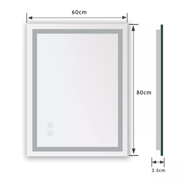 Stylish LED Wall Mounted Magnifying Mirror