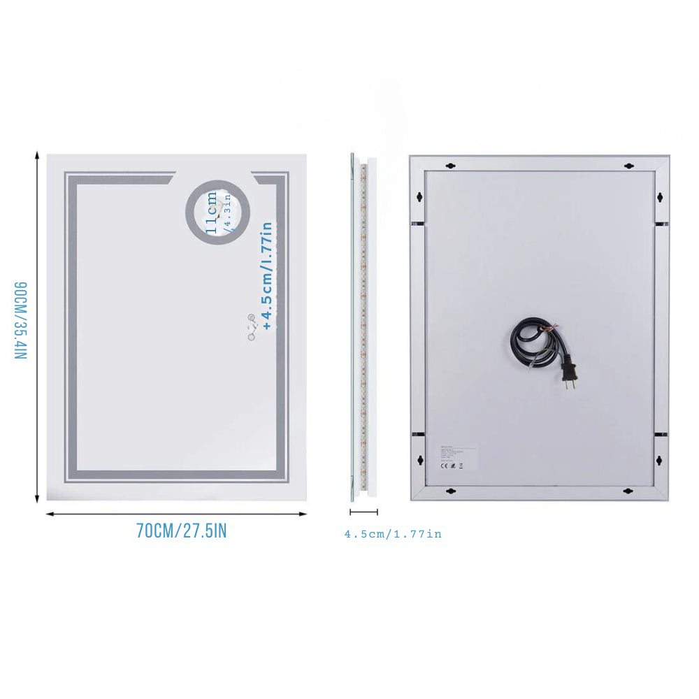 Stylish LED Wall Mounted Magnifying Mirror