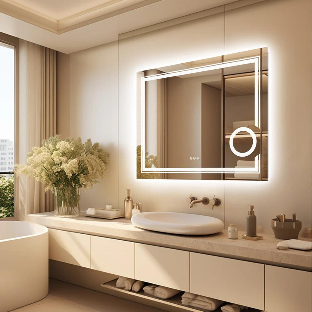 Stylish LED Wall Mounted Magnifying Mirror