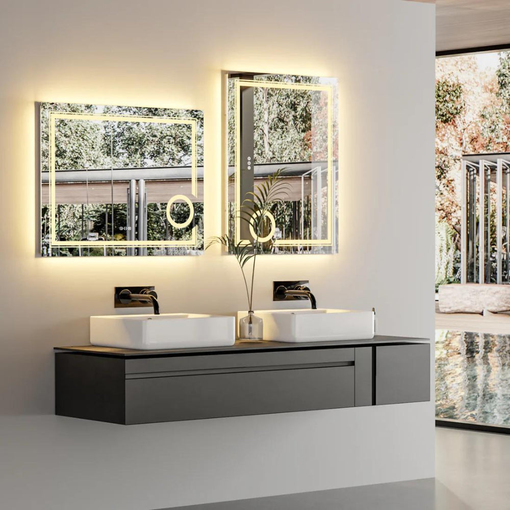 Stylish LED Wall Mounted Magnifying Mirror