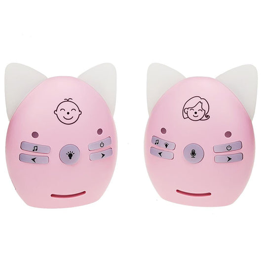 Wireless Baby Monitor With Voice Intercom And Night Light - Pink