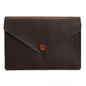 13.3 Genuine Leather Business Laptop Bag For Macbook Samsung Sony Dell Alienware Chuwi Asus Hp - Universal - Coffee