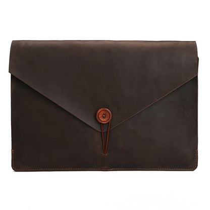 13.3 Genuine Leather Business Laptop Bag For Macbook Samsung Sony Dell Alienware Chuwi Asus Hp - Universal - Yellow